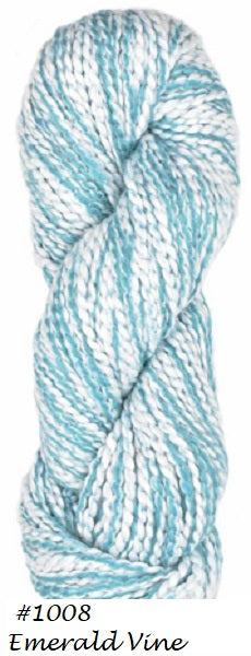 Bud Dappled Yarn from Juniper Moon Farm. Color #1008 Emerald Vine