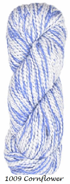 Bud Dappled from Juniper Moon Farm. Color #1009 Cornflower