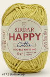 Happy Cotton DK Yarn from Sirdar. Color 771 Buttercup