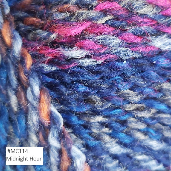 Marble Chunky Yarn from James Brett. Color #MC 114 Midnight Hour