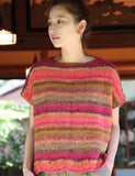 Kinmokusei top. Knitted with Tsubame Yarn, Pattern from Silky Designs booklet