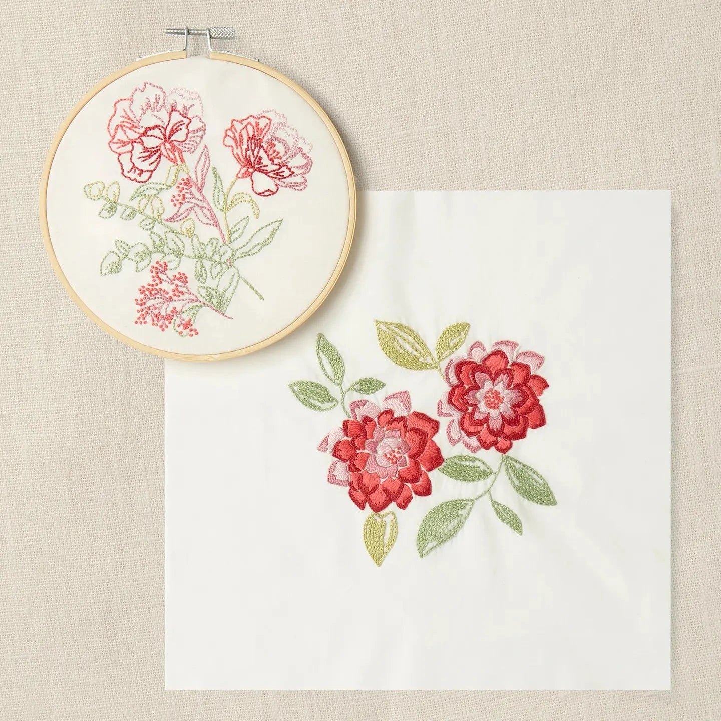 Calming Carnations Embroidery Kit