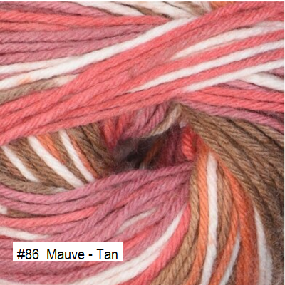 Katia's Baby Jacquard Yarn, color #86 Mauve - Tan