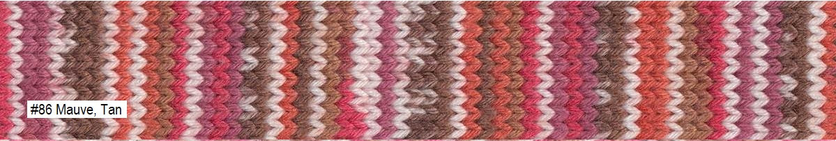 Baby Jacquard Yarn form Fil Katia. Colorway #86 Mauve, Tan