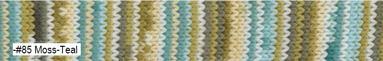 Katia's Baby Jacquard Yarn, color swatch #85 Moss- Teal