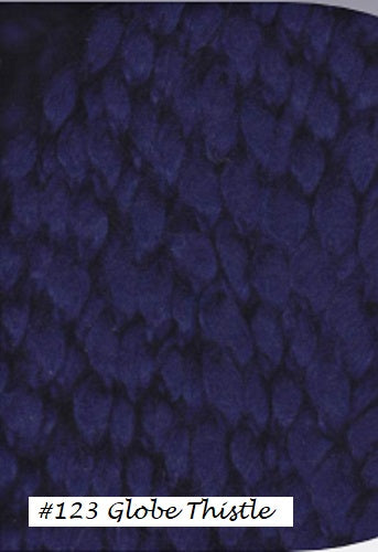 Bud Yarn from Juniper Moon Farm. Color #123 Globe Thistle
