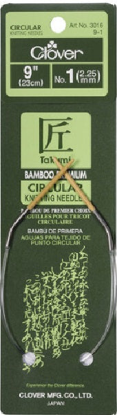 Clover Fixed Bamboo 9 " Circular Knitting Needles