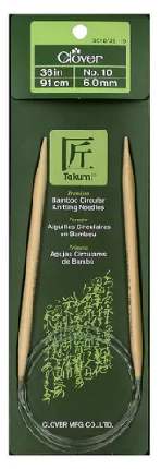 Clover Bamboo fixed Circular Knitting needles 36"