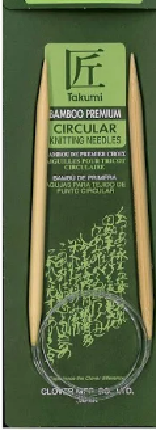Clover Bamboo fixed Circular Knitting needles 36"