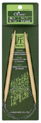 Clover Bamboo fixed Circular Knitting needles 36"