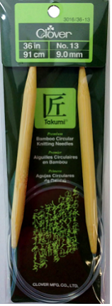 Clover Bamboo fixed Circular Knitting needles 36"