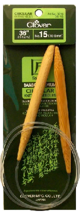 Clover Bamboo fixed Circular Knitting needles 36"