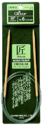Clover Bamboo fixed Circular Knitting needles 36"