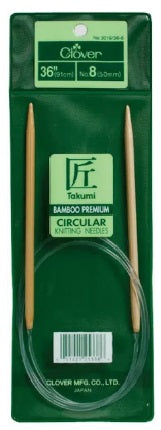 Clover Bamboo fixed Circular Knitting needles 36"
