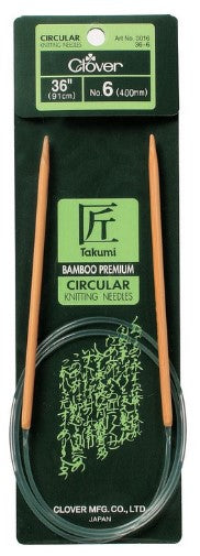 Clover Bamboo fixed Circular Knitting needles 36"