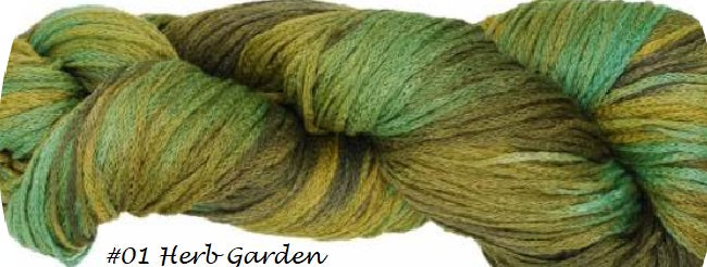 Damask Yarn from Juniper Moon Farm. Color #1 Herb Garden
