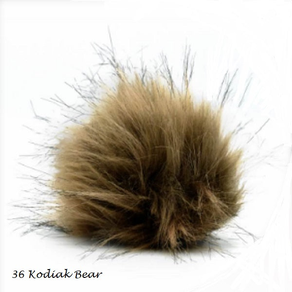 Furreal Pom. Hat topper. Color # 36 Kodiak Bear