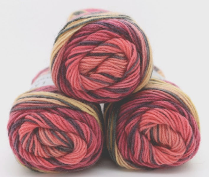 Jawoll Twin from Lang. A color changing sock yarn. color #512
