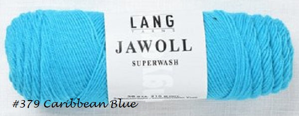 Jawoll Sock Yarn from Lang. Color #379 Caribbean Blue