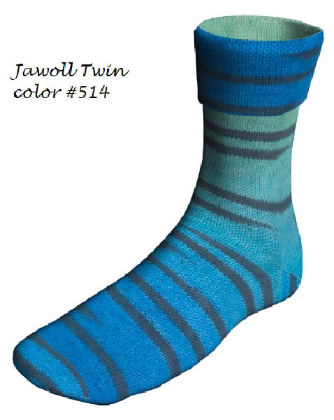 Jawoll Twin from Lang. A color changing sock yarn. color #514