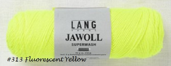 Jawoll Sock Yarn from Berroco. Color #313 Fluorescent Yellow