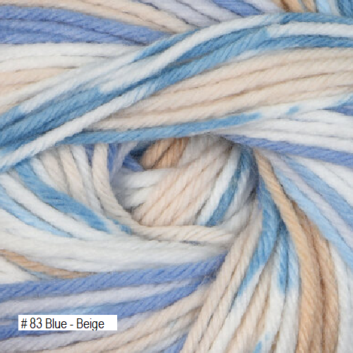 Katia's Baby Jacquard Yarn, color #83 Blue - Beige