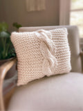 Macro Cable Pillow Kit. Knit in Berroco Macro yarn. A Drop Ship Kit.