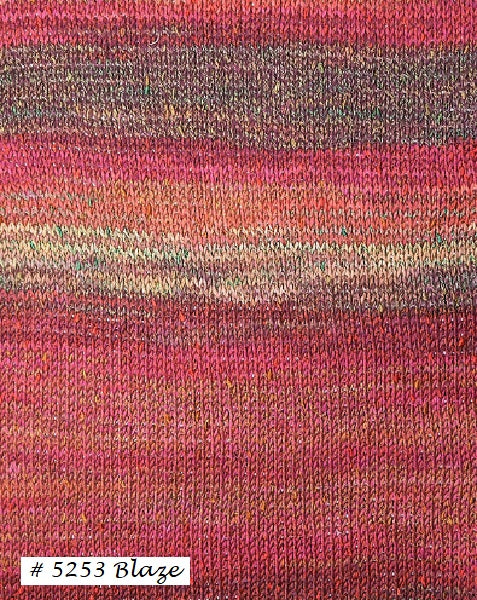 Summer Sesame Yarn from Berroco. Color #5253 Blaze