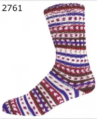 Supersocke Christmas Collection from OnLine. A sock weight yarn for knit or crochet in color #2761