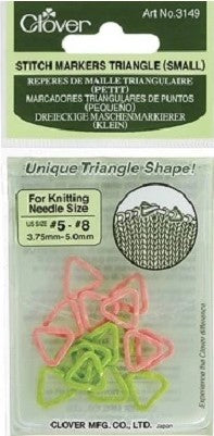 Triangle Stitch Markers from Clover Small #3149