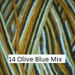 Plymouth Yarn Andes Sock Yarn. Superwash Merino, Alpaca and Nylon. Color #14 Olive Blue Mix