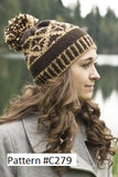 Knitted Fair Isle hat with pom pom, Cascade 128 superwash 100% merino wool in a chunky weight.  Cascade pattern #C279
