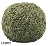 Jody Long's Alba Yarn in colorway #6 Highland. A DK weight in Merino, Alpaca and Viscose.