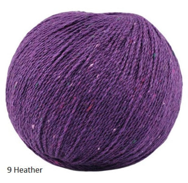 Jody Long's Alba Yarn in colorway #9 Heather.. A DK weight in Merino, Alpaca and Viscose.
