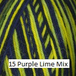 Plymouth Yarn Andes Sock Yarn. Superwash Merino, Alpaca and Nylon, Color #15 Purple Lime Mix.