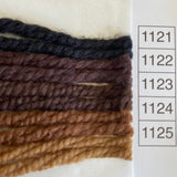 Waverly Wool Needlepoint Yarn color shade sample for #1121 to 1125