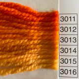 Waverly Wool Needlepoint Yarn color shade sample for #3011 to 3016