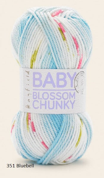 Hayfield Baby Blossom. Color #351 Bluebell.