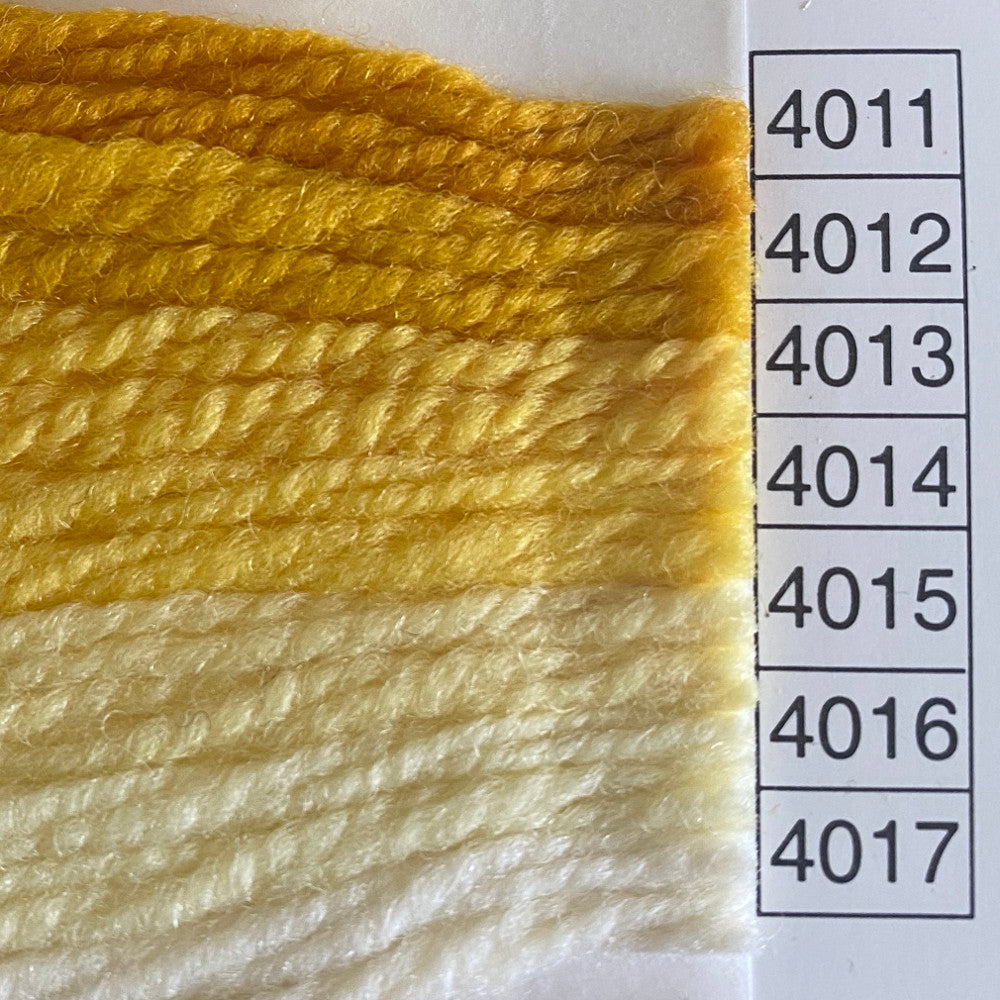 Waverly Wool Needlepoint Yarn color shade sample for #4011 to 40017