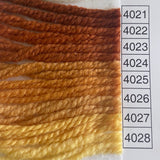 Waverly Wool Needlepoint Yarn color shade sample for #4021 to 4028