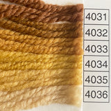 Waverly Wool Needlepoint Yarn color shade sample for #4031 to 4036