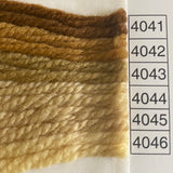Waverly Wool Needlepoint Yarn color shade sample for #4041 to 4046