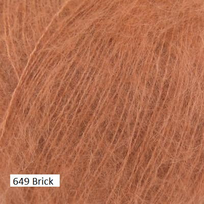 Kidsilk Haze Yarn from Rowan Yarn. Color #649 Brick