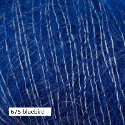 Kidsilk Haze Yarn from Rowan Yarn. Color #675 Bluebird