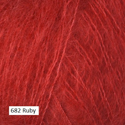 Kidsilk Haze Yarn from Rowan Yarn. Color #682 Ruby