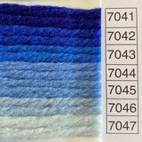 Waverly Wool Needlepoint Yarn color shade sample for #7041 to 7047