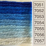 Waverly Wool Needlepoint Yarn color shade sample for #7051 to 7057