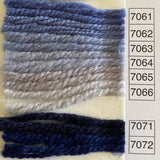 Waverly Wool Needlepoint Yarn color shade sample for #7061 to 7072