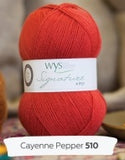 Signature 4 Ply Yarn from West Yorkshire Spinners. Color #510 Cayenne Pepper