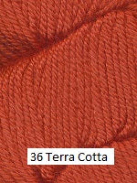 Cozy Alpaca from Ella Rae. A blend of Acrylic and Baby Alpaca. Color #36 Terra Cotta